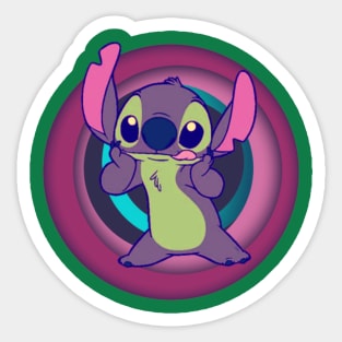 retro stitch Sticker